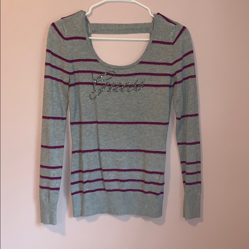 Striped, Gray Tee